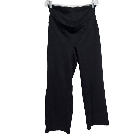 Spanx Double Waistband Mid Belly Maternity Flare Women Pants Size 1X Black - Picture 2 of 13